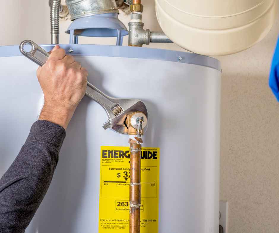 Performing water heater maintenance